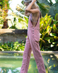 Adult Pink Chunky Cord Dungarees