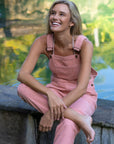 Adult Pink Chunky Cord Dungarees
