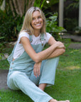Adult Mint Chunky Cord Dungarees
