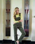 Adult Khaki Chunky Cord Dungarees