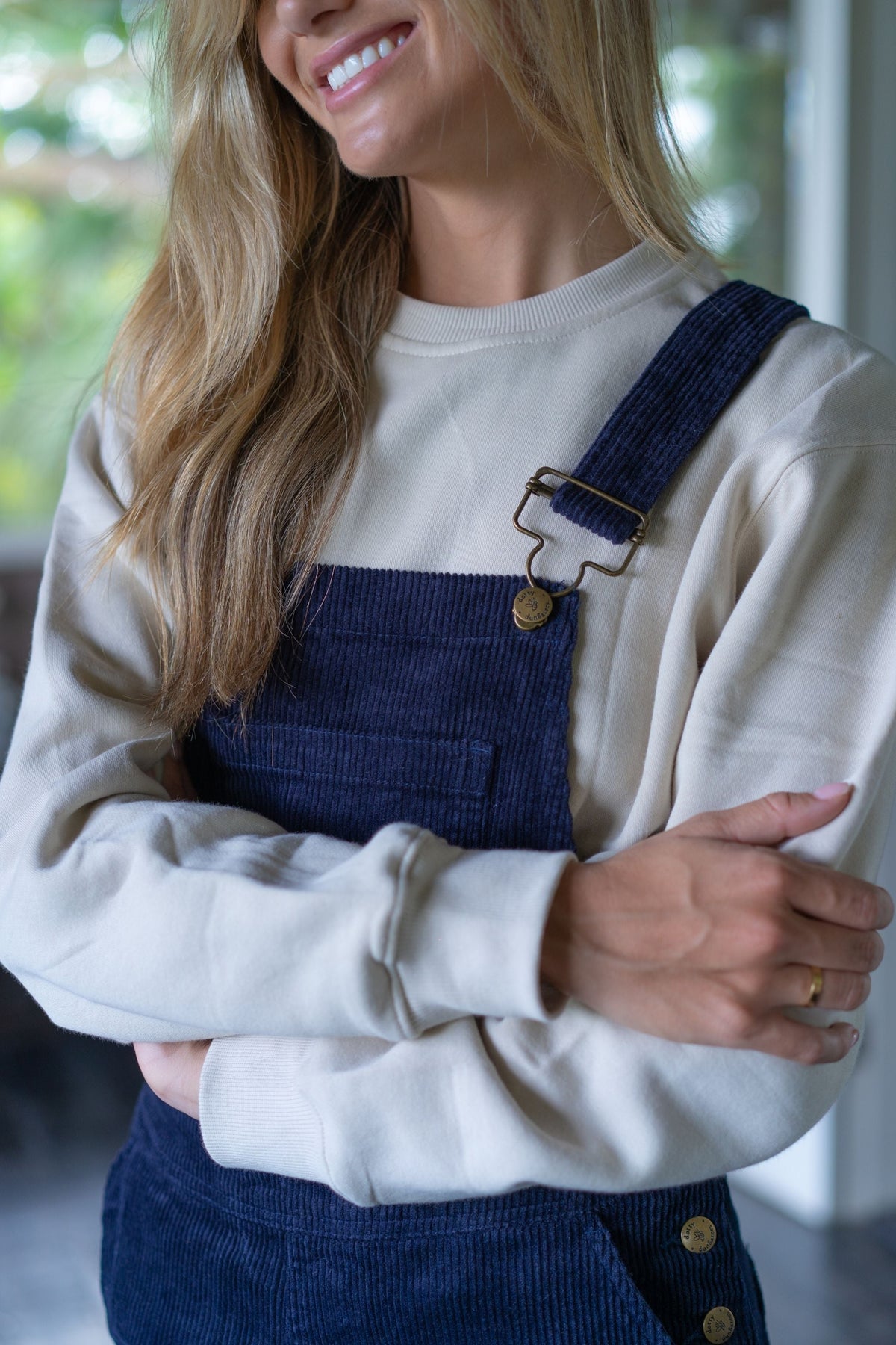 Adult Navy Chunky Cord Dungarees