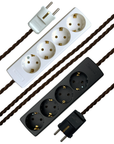 Espresso - Lola's Leads EU Fabric Extension Cable