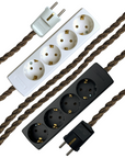 Mocha Linen - Lola's Leads EU Fabric Extension Cable