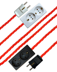 Luminous Coral - Lola's Leads EU Fabric Extension Cable