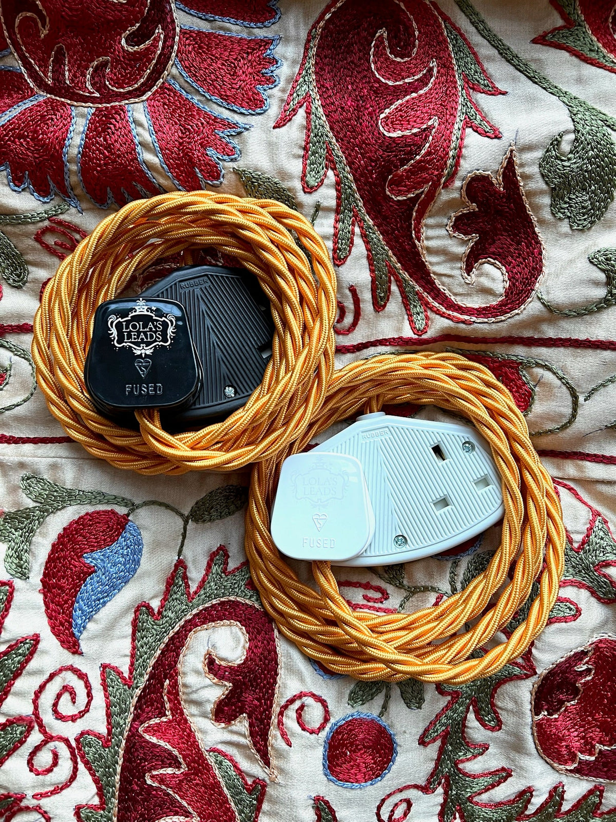 Turmeric - Lola's Leads Fabric Extension Cable