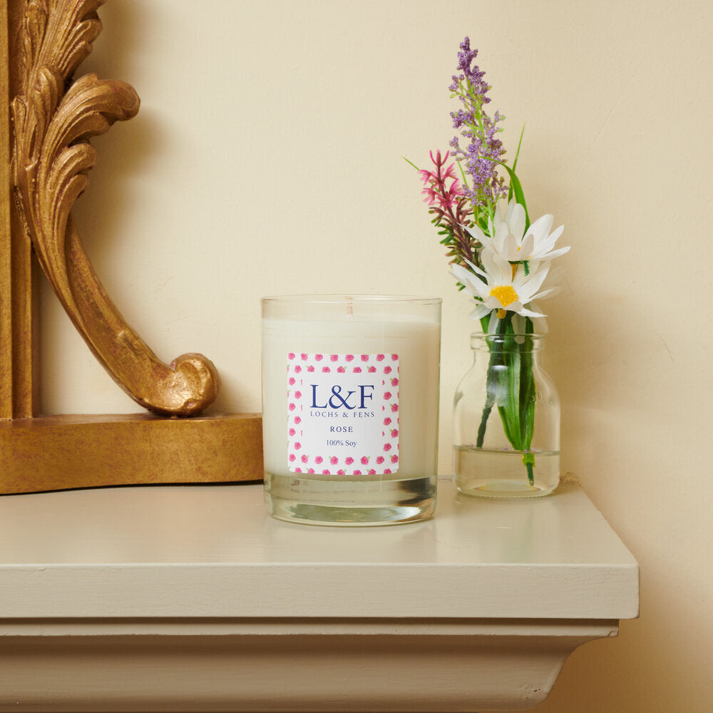 Single wick Soy Candles - Rose