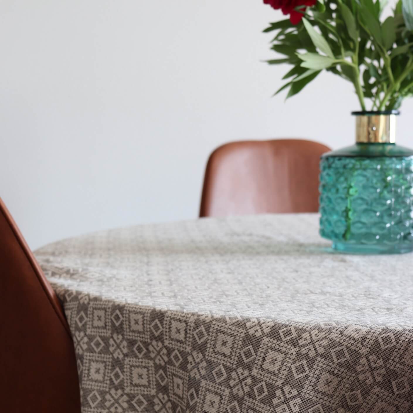 Kodavere-Inspired Tablecloth – Elegant &amp; Durable Linen Blend by LOKO at www.brixbailey.com