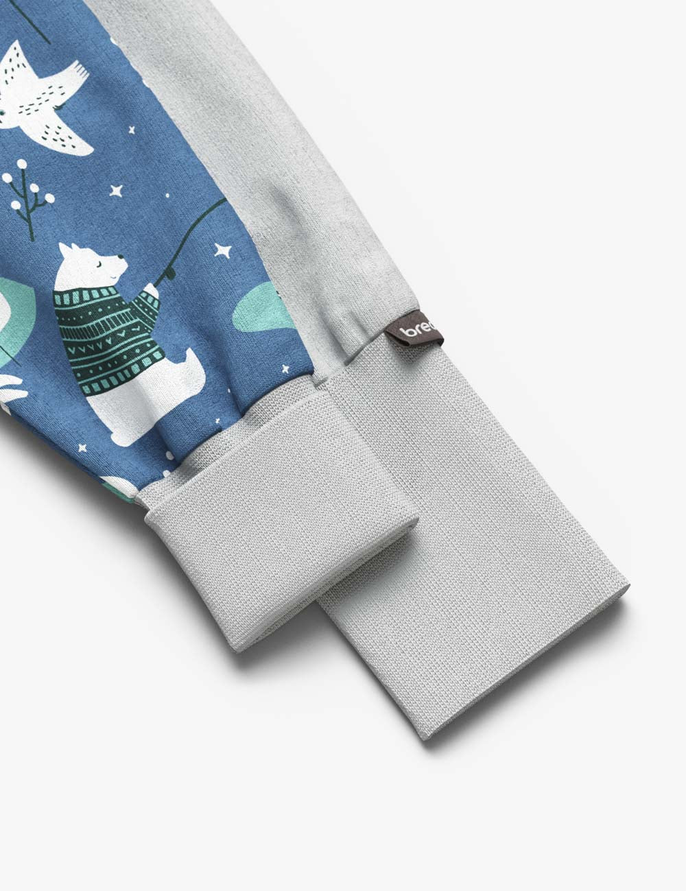 Long Sleeve Baby Bodysuit with Winter Animal Print