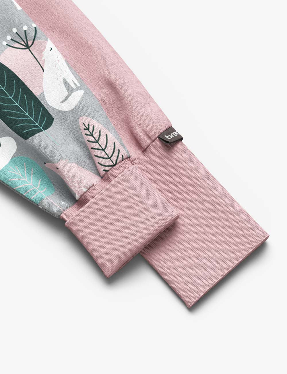 Long Sleeve Baby Bodysuit with Winter Animal Print