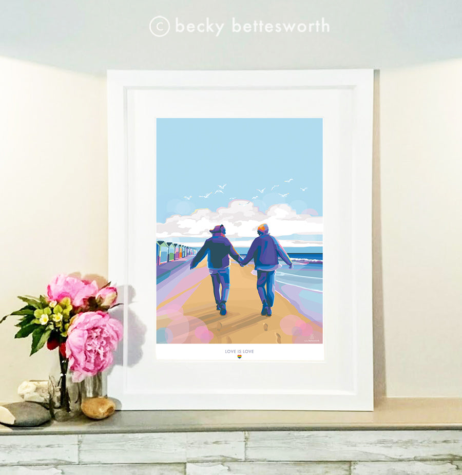 Love is Love Rainbow Print Poster