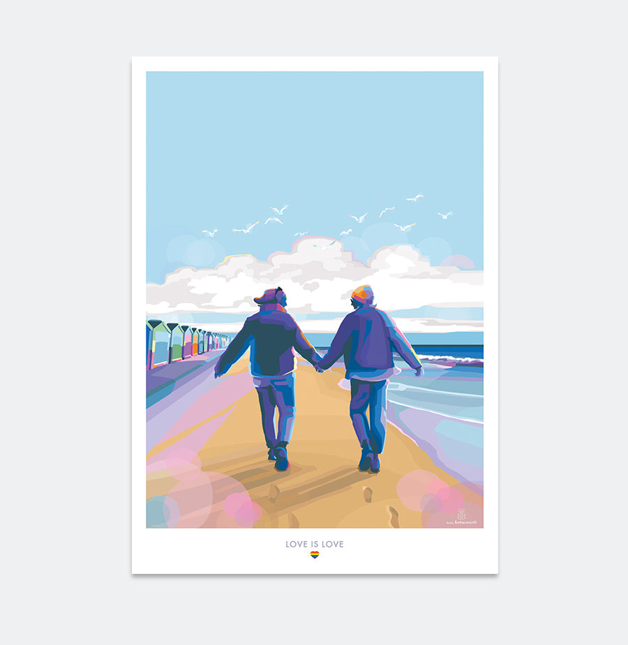 Love is Love Rainbow Print Poster