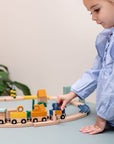 Animal Train Playset with Magnetic Wagons – FSC® Certified Wood by Trixie Baby at brixbailey.com