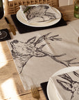 Stag Linen Table Runner