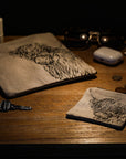 Highland Cow Linen Penny Purse