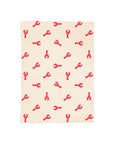 Red Lobster Linen Tea Towel