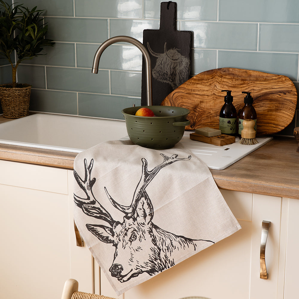 Stag Linen Tea Towel