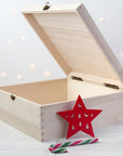 Personalised Festive Woodland Red Christmas Eve Box