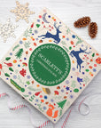 Personalised Festive Woodland Green Christmas Eve Box