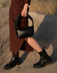 Soft Leather Luna Baguette Handbag