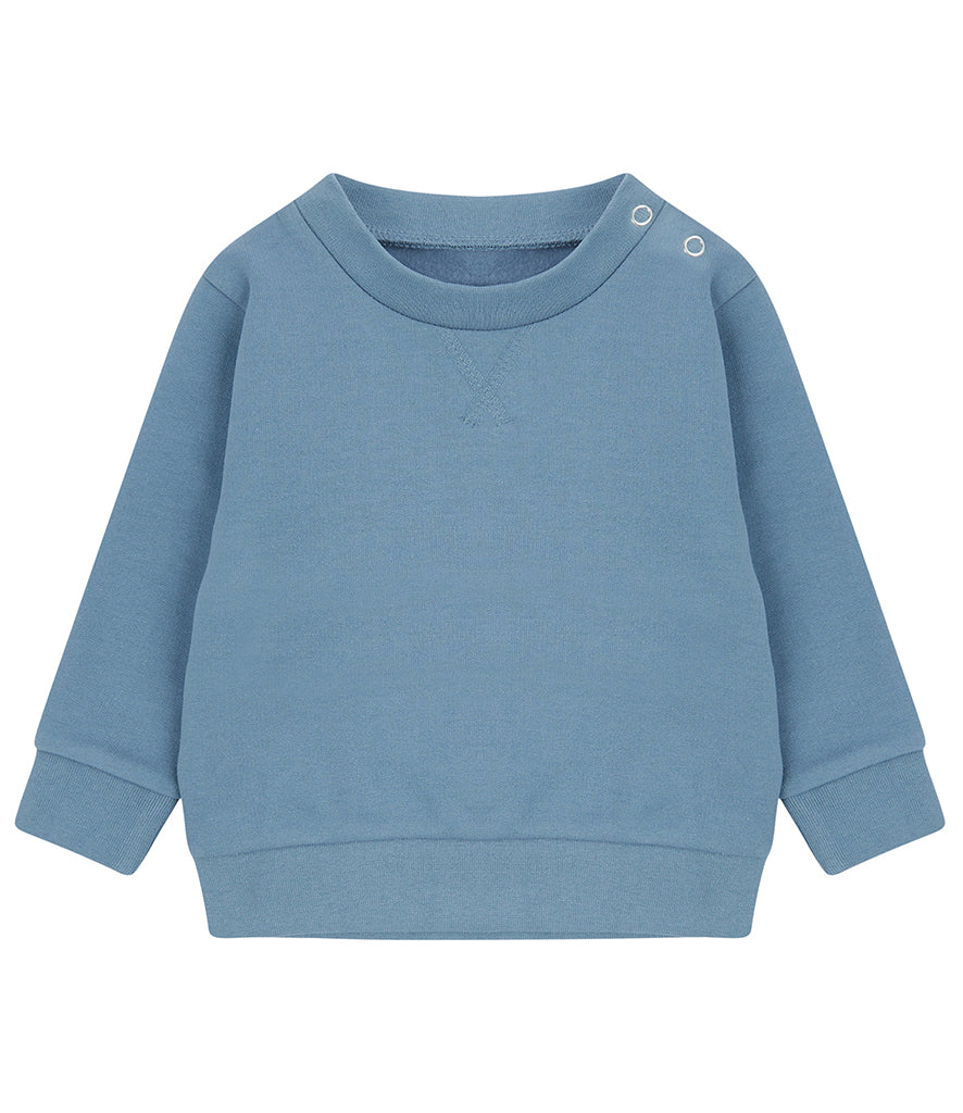 Premium Daddy's Girl Embroidered Jumper for Father's Day, Sustainable Cotton-Polyester Blend, SEDEX Certified, Blue Stone Navy Pink Grey by Flossie & George at brixbailey.com
