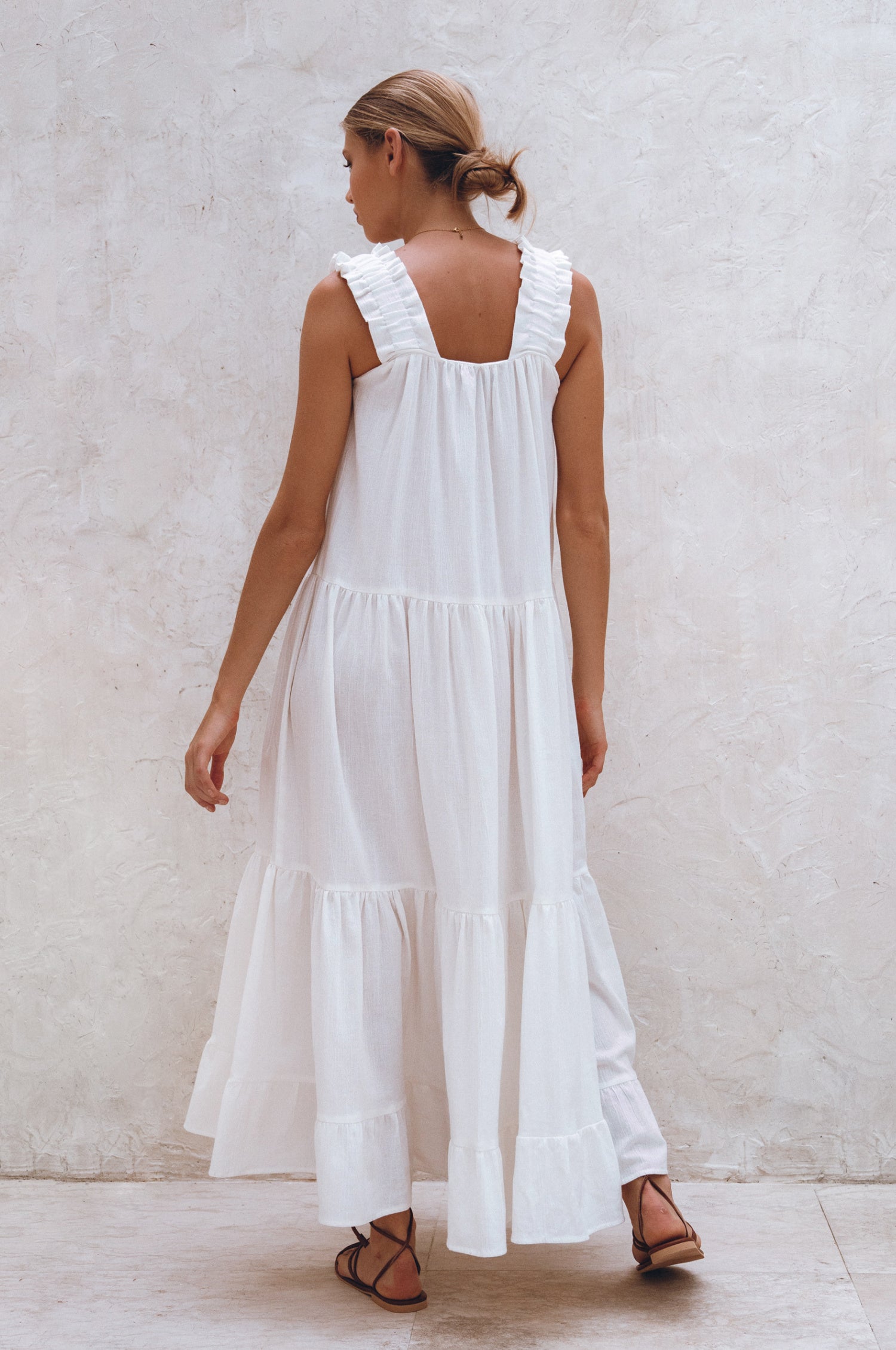La Palma Linen Maxi Dress-3