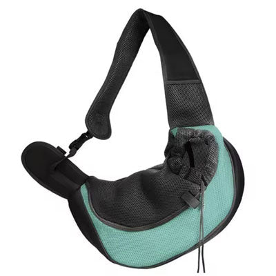 Small Dog Carrier Messenger Style Black Lake Blue & Grey 2 Sizes