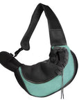 Small Dog Carrier Messenger Style Black Lake Blue & Grey 2 Sizes
