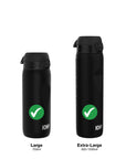 Leak Proof Water Bottle Replacement Lid, Black, Large / X-Large