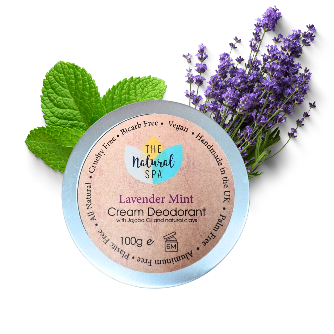 Lavender Mint Cream Deodorant Balm | Natural Bicarb &amp; Aluminium-Free | Gentle, Vegan, Plastic-Free Odour Protection