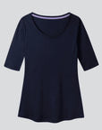 Half Sleeve Cotton Modal Scoop Neck T-Shirt
