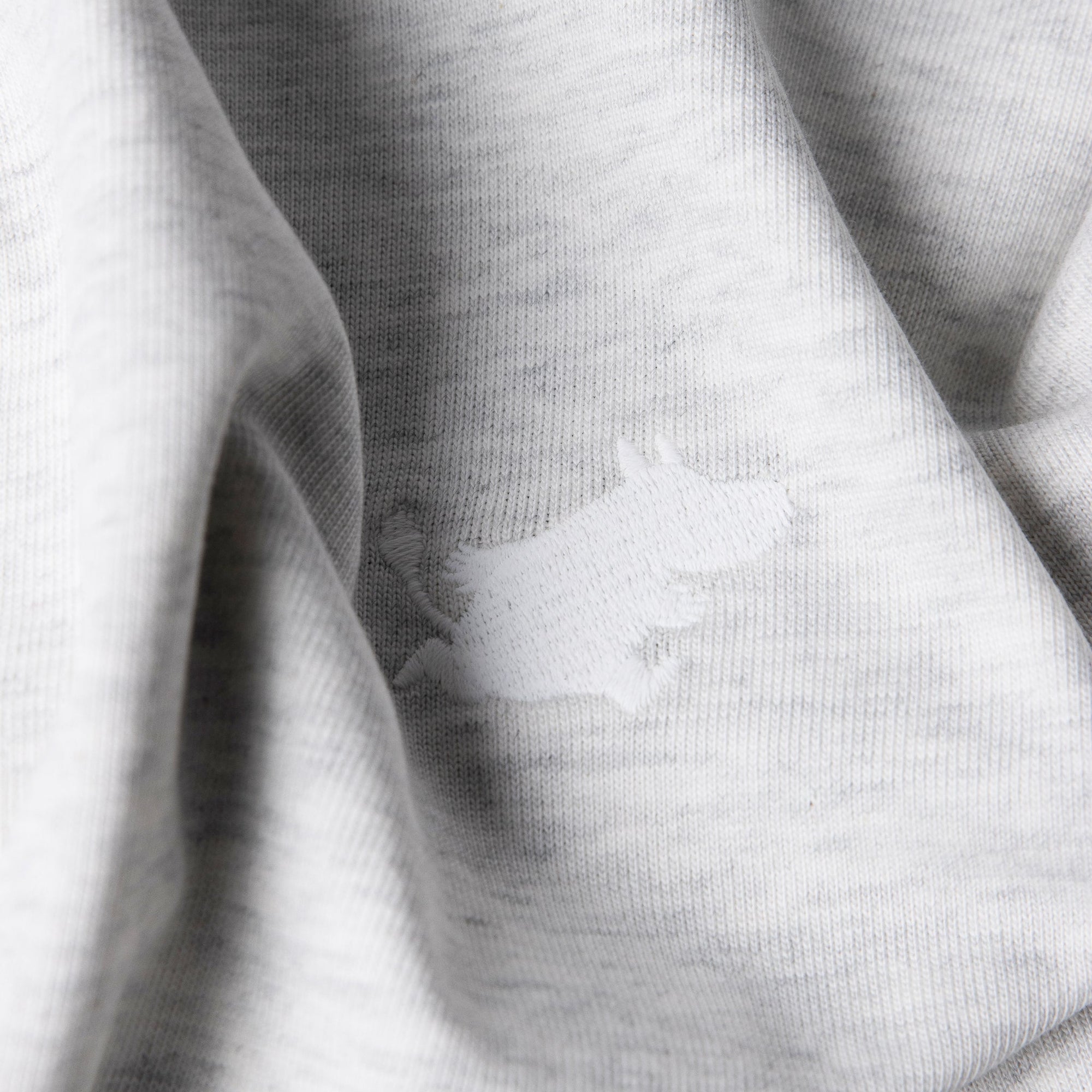 Heavy Cotton T Shirt in Melange Grey