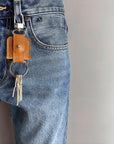 Keychain for AirTag with snap hook and keyring