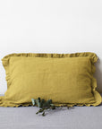 Linen Pillowcase with Frill Detail
