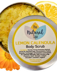 Lemon Calendula Body Scrub | Natural Exfoliating Sugar Scrub for Smooth, Glowing Skin | Vegan, Plastic-Free Skincare | 2 Size Options