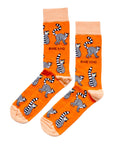 Save the Lemurs Bamboo Socks in Orange
