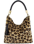NEW Leopard Print Hair On Hide Premium Leather Bag