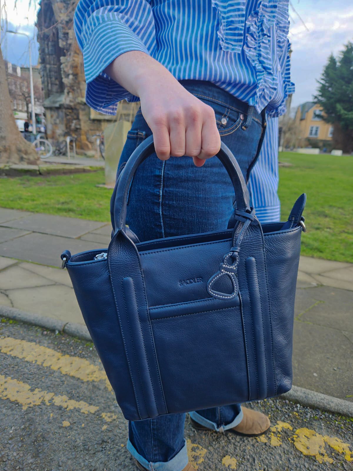 "Patricia" Leather Handbag for Women by Saddler – Stylish, Versatile &amp; Practical Design