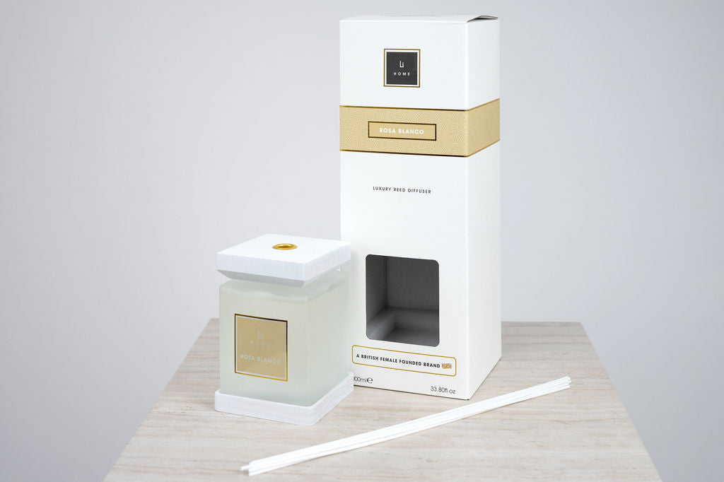 Luxury Square Diffuser - Rosa blanco