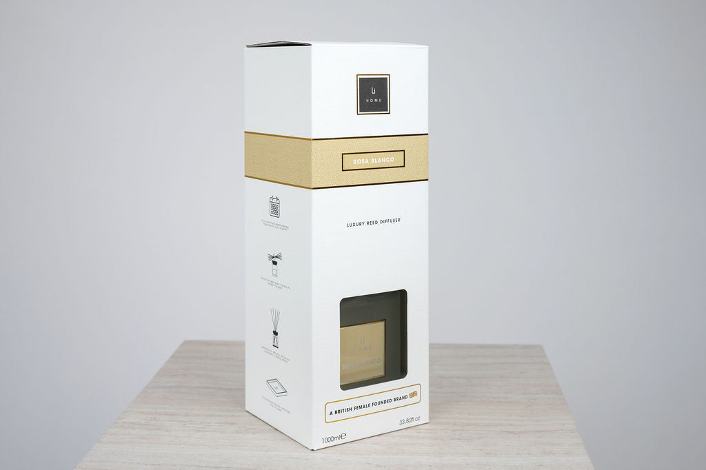 Luxury Square Diffuser - Rosa blanco