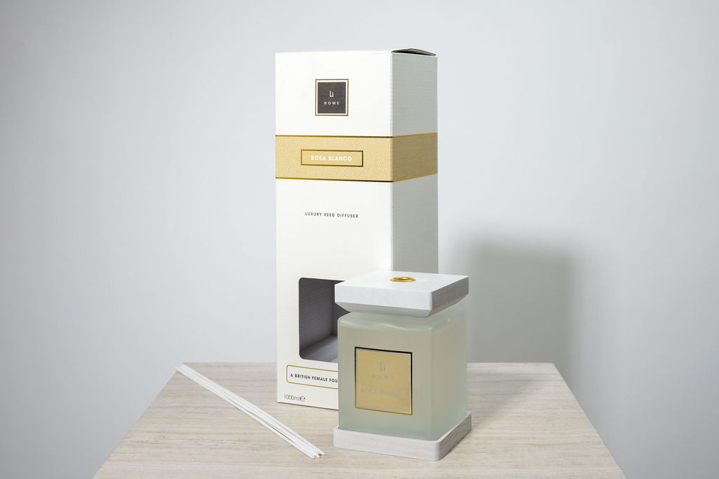 Luxury Square Diffuser - Rosa blanco
