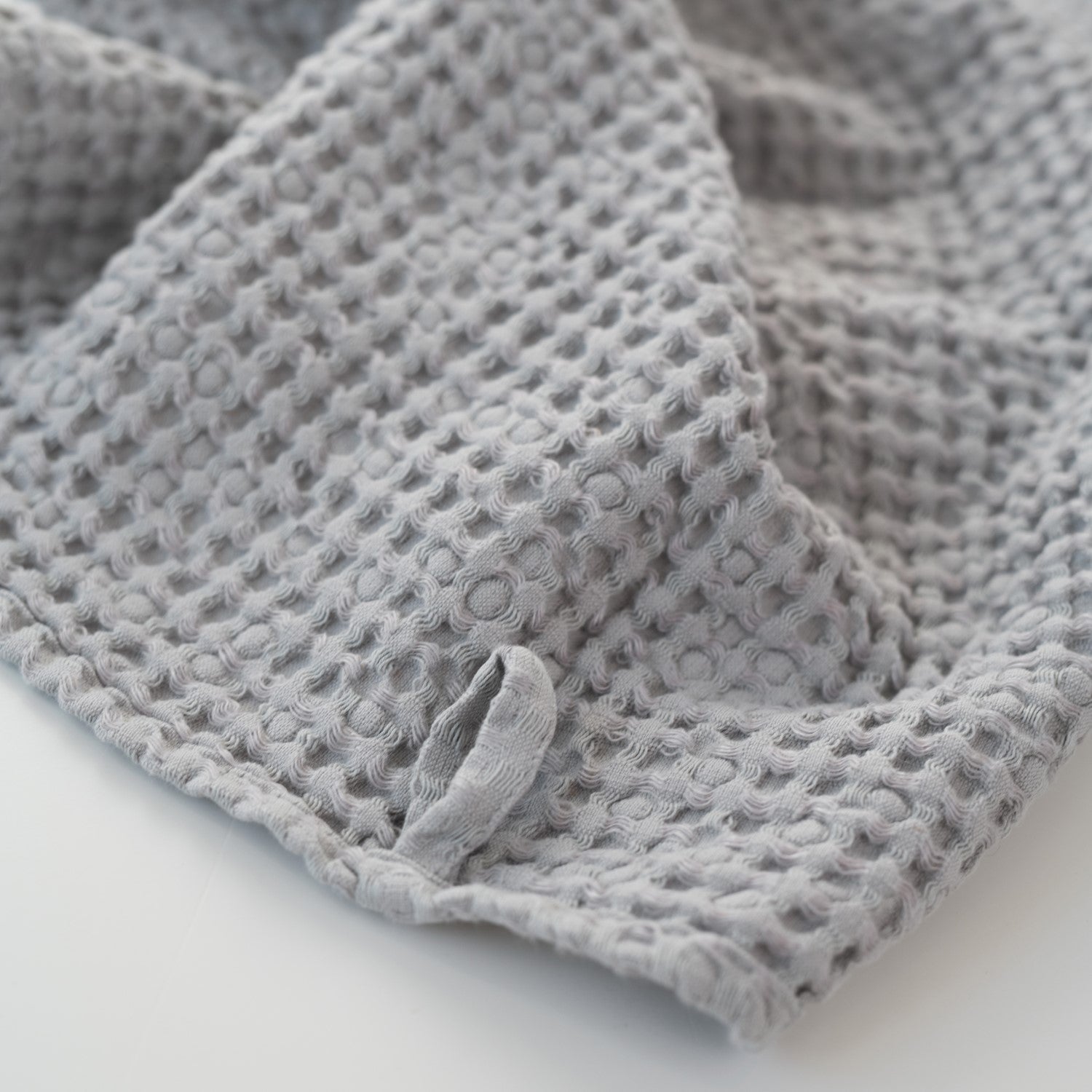 Honeycomb Waffle Towel in Dark Grey and Light Grey