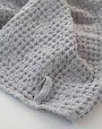 Honeycomb Waffle Towel in Dark Grey and Light Grey
