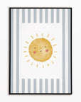 Sunshine Print - Pale Blue Stripes