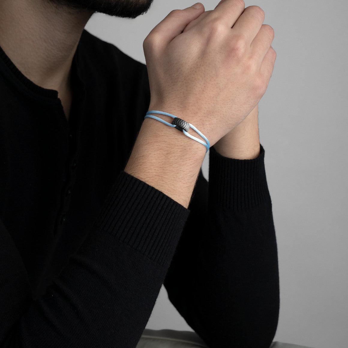 Carbon Regent Cord Bracelet