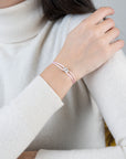 Mini Silver Soho Diamond Cord Bracelet