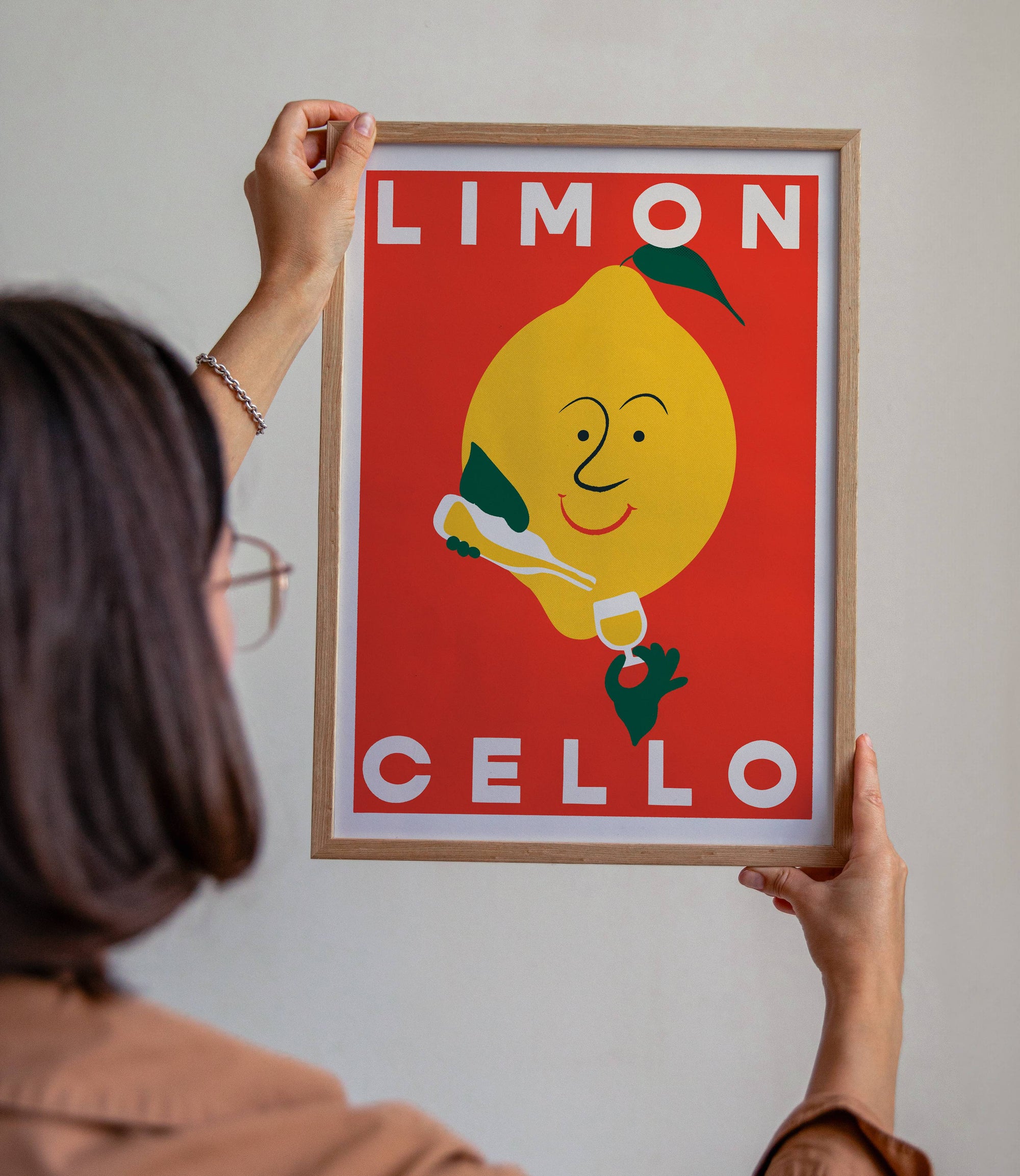 Premium Limoncello Retro Drinks Print, Vibrant High Quality Art, Framed or Unframed, UK Printed, A5 A4 A3 A2 A1 A0 Sizes by Little Egret Design at brixbailey.com