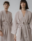 Honeycomb Waffle Bathrobe - Powder
