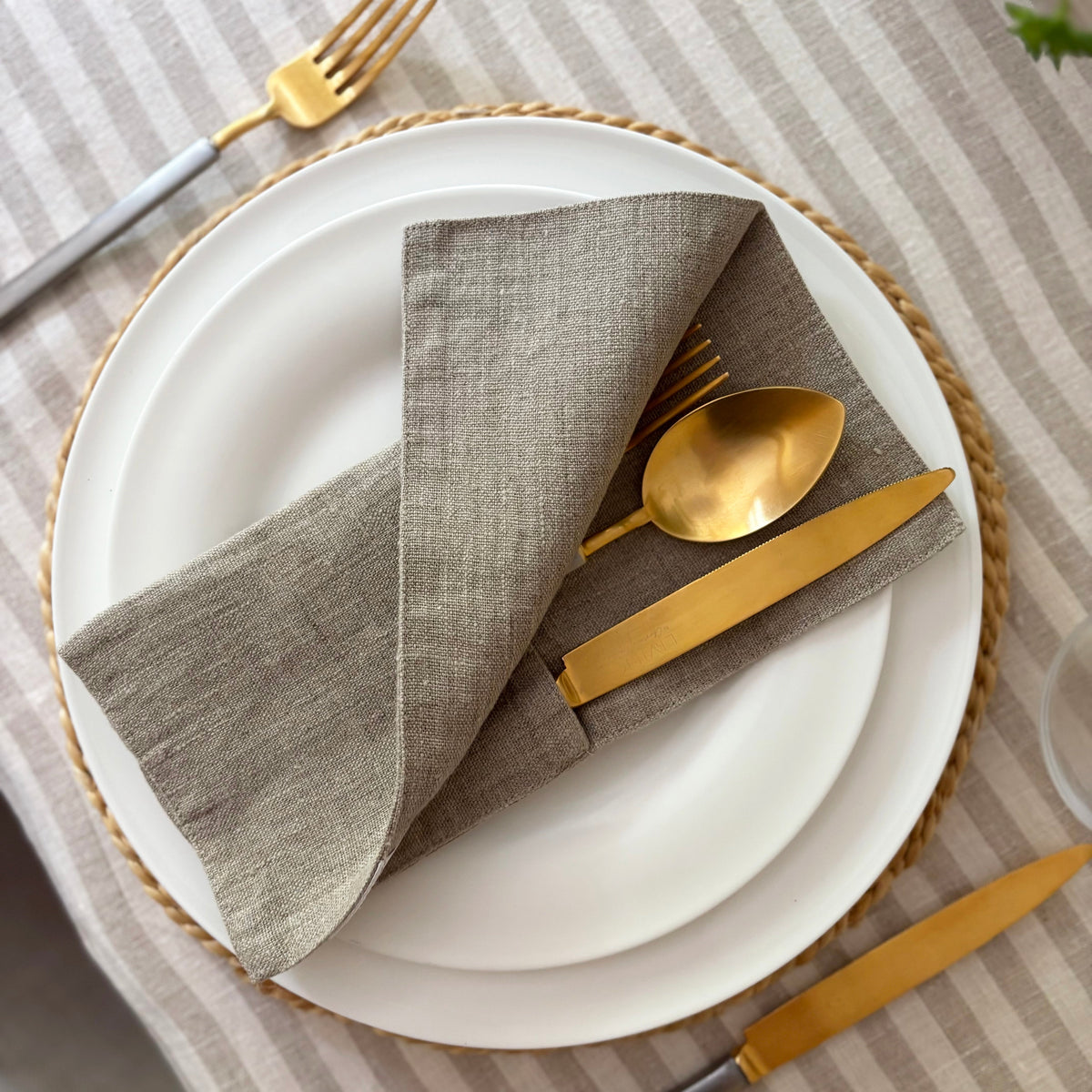 Natural Cutlery Pocket - pack of 2