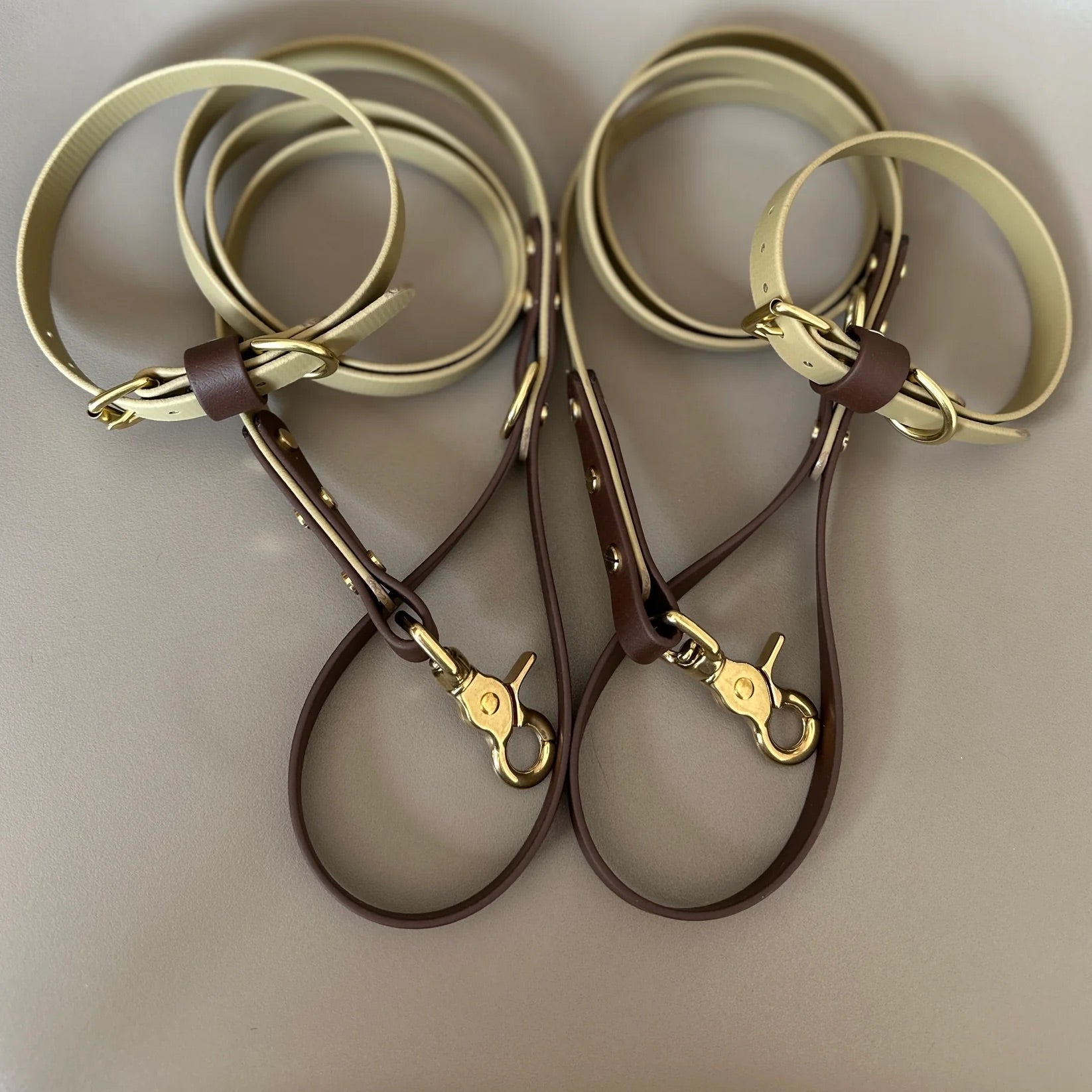 Loki Khaki &amp; Brown Colour Block Collar