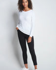 Long Sleeve Crew Neck Cotton Modal T-shirt
